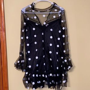 Polka Dot Romper Dress